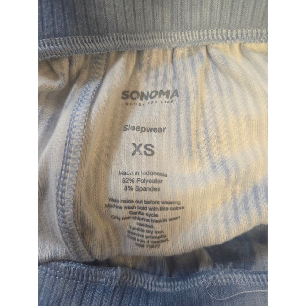 Sonoma Pajama Shorts Size Xs Womens Blue Tie Die Loungewear Drawstring 6750 - Picture 7 of 8